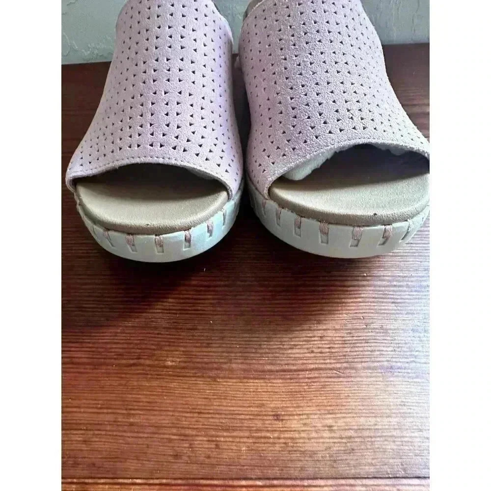 Skechers Womens Urban Escape Luxe Foam Pink Perforated Wedge Sandals Size 11 - Picture 7 of 13